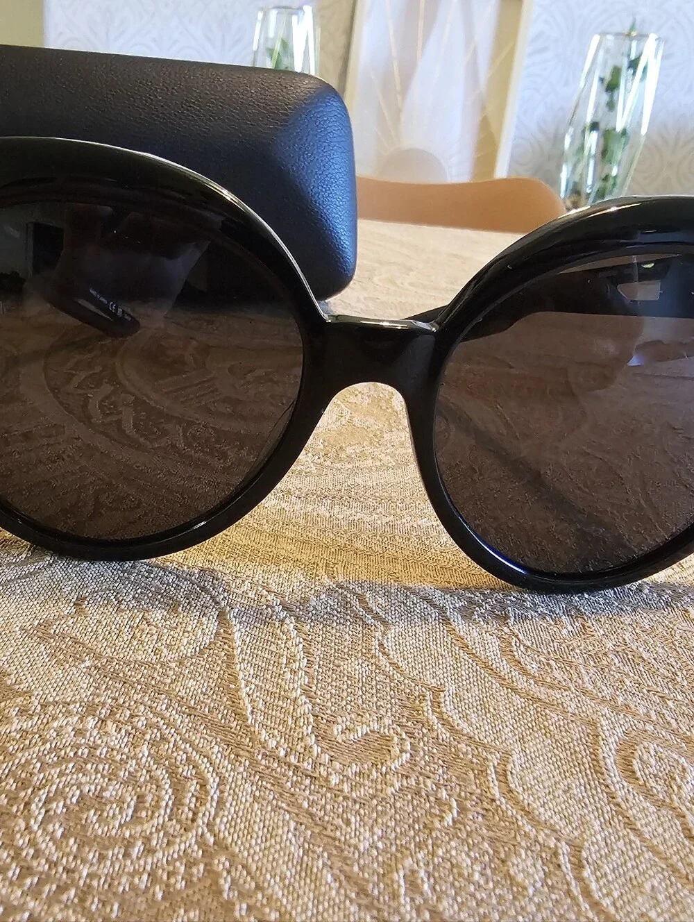Balenciaga Black Round Oversized Sunglasses 100% Original